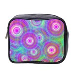 Circle Colorful Pattern Background Mini Toiletries Bag (Two Sides) Front