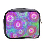 Circle Colorful Pattern Background Mini Toiletries Bag (Two Sides) Back