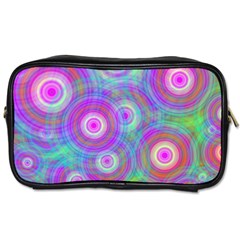 Circle Colorful Pattern Background Toiletries Bag (two Sides) by HermanTelo