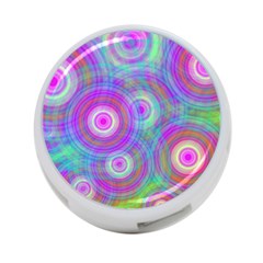 Circle Colorful Pattern Background 4-port Usb Hub (two Sides)