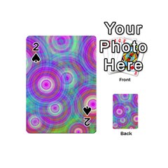 Circle Colorful Pattern Background Playing Cards Double Sided (mini) by HermanTelo