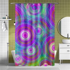 Circle Colorful Pattern Background Shower Curtain 48  X 72  (small) 