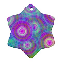 Circle Colorful Pattern Background Ornament (snowflake)