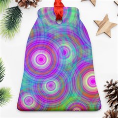 Circle Colorful Pattern Background Bell Ornament (two Sides)