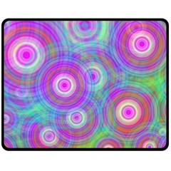 Circle Colorful Pattern Background Double Sided Fleece Blanket (medium) 