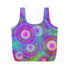 Circle Colorful Pattern Background Full Print Recycle Bag (m)