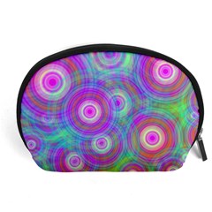 Circle Colorful Pattern Background Accessory Pouch (large) by HermanTelo