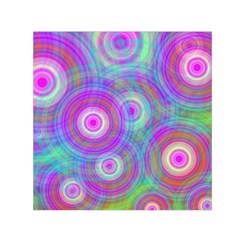 Circle Colorful Pattern Background Small Satin Scarf (square)