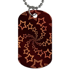 Gold Stars Spiral Chic Dog Tag (two Sides)