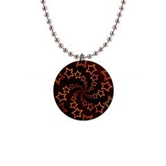 Gold Stars Spiral Chic 1  Button Necklace by HermanTelo