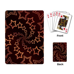 Gold Stars Spiral Chic Playing Cards Single Design