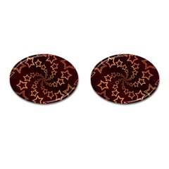 Gold Stars Spiral Chic Cufflinks (oval)