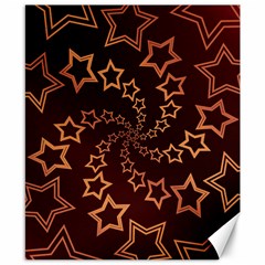 Gold Stars Spiral Chic Canvas 8  X 10  by HermanTelo