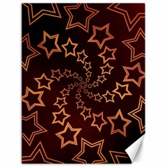 Gold Stars Spiral Chic Canvas 18  X 24  by HermanTelo