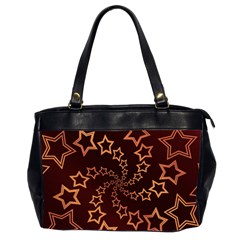 Gold Stars Spiral Chic Oversize Office Handbag (2 Sides)