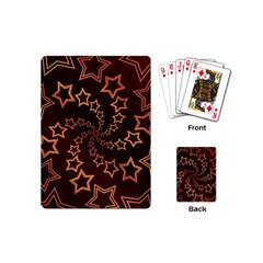 Gold Stars Spiral Chic Playing Cards (mini)