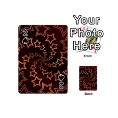 Gold Stars Spiral Chic Playing Cards Double Sided (mini)