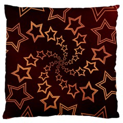 Gold Stars Spiral Chic Large Cushion Case (one Side)