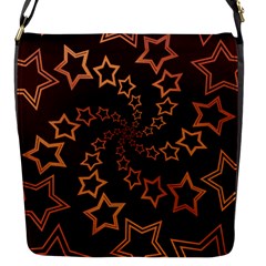 Gold Stars Spiral Chic Flap Closure Messenger Bag (s)