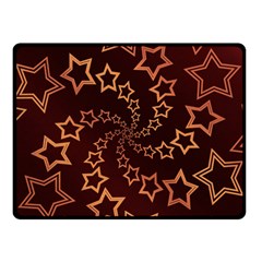 Gold Stars Spiral Chic Double Sided Fleece Blanket (small) 