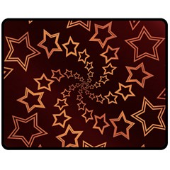 Gold Stars Spiral Chic Double Sided Fleece Blanket (medium) 