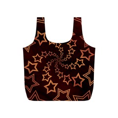 Gold Stars Spiral Chic Full Print Recycle Bag (s)