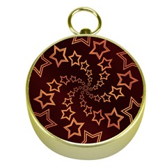 Gold Stars Spiral Chic Gold Compasses