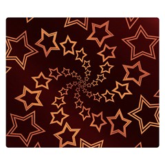 Gold Stars Spiral Chic Double Sided Flano Blanket (small) 