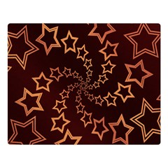 Gold Stars Spiral Chic Double Sided Flano Blanket (large) 