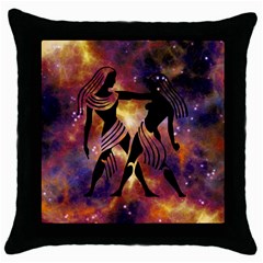 Zodiac Horoscope Astrology Throw Pillow Case (black) by HermanTelo