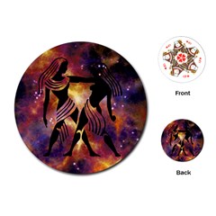 Zodiac Horoscope Astrology Playing Cards (round) by HermanTelo