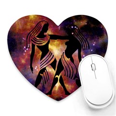 Zodiac Horoscope Astrology Heart Mousepads by HermanTelo