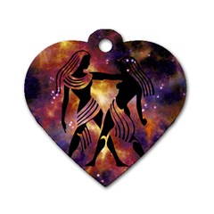 Zodiac Horoscope Astrology Dog Tag Heart (two Sides)