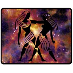 Zodiac Horoscope Astrology Double Sided Fleece Blanket (medium) 