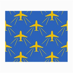 Aircraft Texture Blue Yellow Small Glasses Cloth