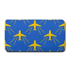 Aircraft Texture Blue Yellow Medium Bar Mats by HermanTelo