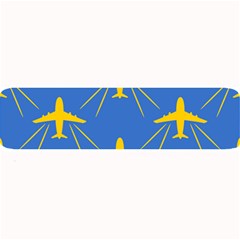 Aircraft Texture Blue Yellow Large Bar Mats by HermanTelo