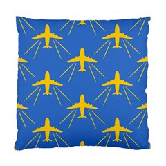 Aircraft Texture Blue Yellow Standard Cushion Case (one Side) by HermanTelo