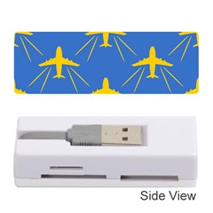 Aircraft Texture Blue Yellow Memory Card Reader (stick)