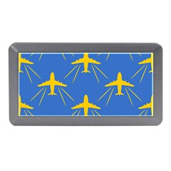 Aircraft Texture Blue Yellow Memory Card Reader (mini)