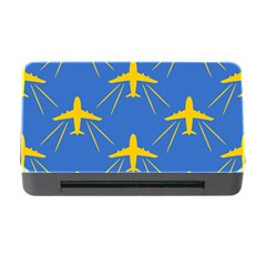 Aircraft Texture Blue Yellow Memory Card Reader With Cf