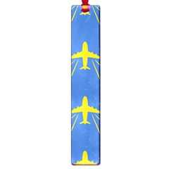 Aircraft Texture Blue Yellow Large Book Marks by HermanTelo