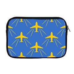 Aircraft Texture Blue Yellow Apple Macbook Pro 17  Zipper Case by HermanTelo