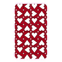 Graphic Heart Pattern Red White Memory Card Reader (rectangular)