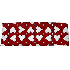 Graphic Heart Pattern Red White Body Pillow Case (dakimakura)