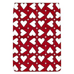 Graphic Heart Pattern Red White Removable Flap Cover (l)