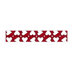 Graphic Heart Pattern Red White Flano Scarf (mini)