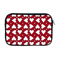 Graphic Heart Pattern Red White Apple Macbook Pro 17  Zipper Case