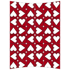 Graphic Heart Pattern Red White Back Support Cushion