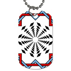 Star Illusion Mandala Dog Tag (one Side) by HermanTelo